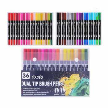 

Spidol Double Head Drawing Pen Fine Art Watercolor Set - MKB - 36 Colour