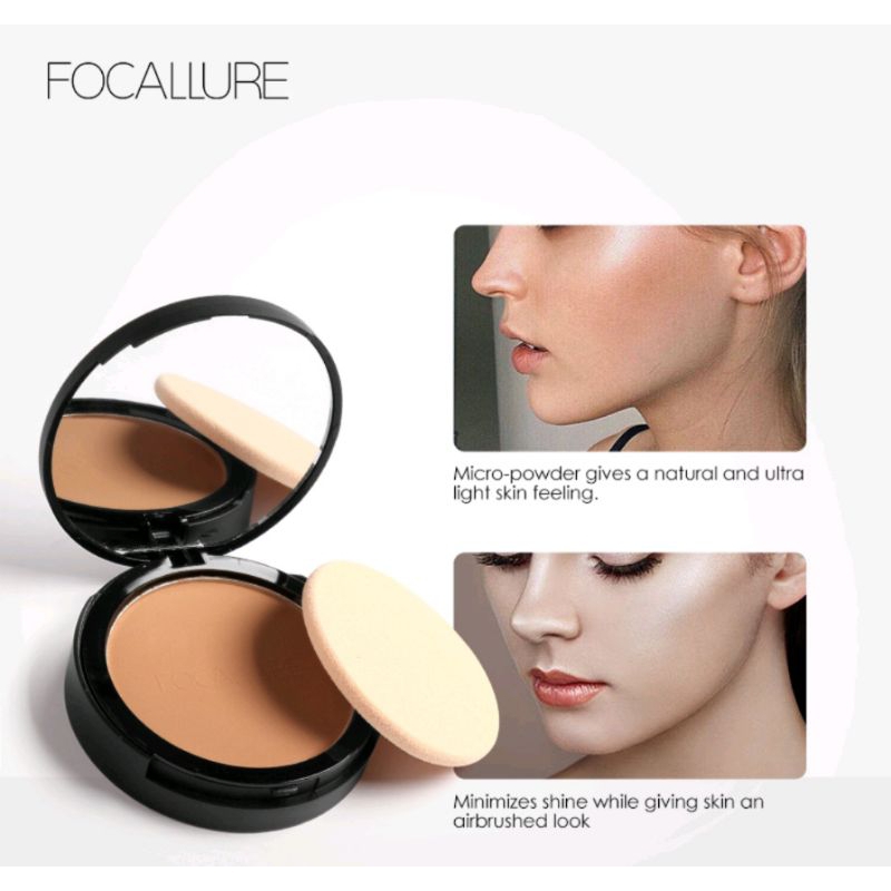 FOCALLURE Bedak Padat Pressed powder waterproof FA-16 BPOM Berkualitas