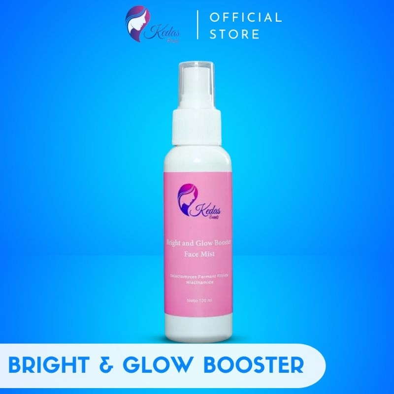 Kedas Beauty Official Face Mist Bright And Glow Booster Pencerah Dan Pemutih Kulit (Pink)