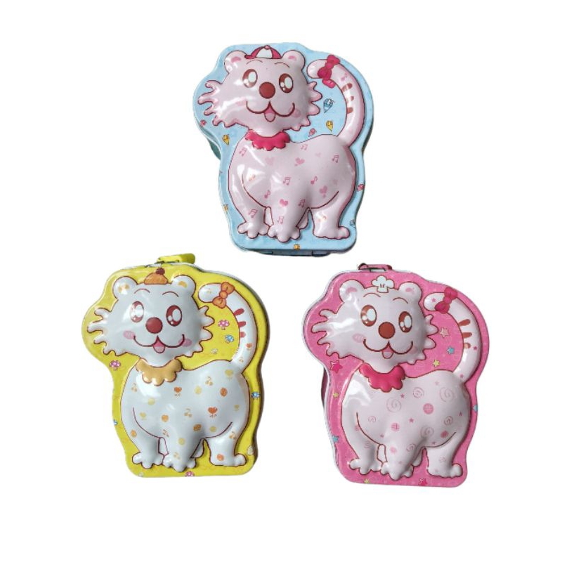 Celengan gembok kucing timbul / Celengan kaleng gembok kucing