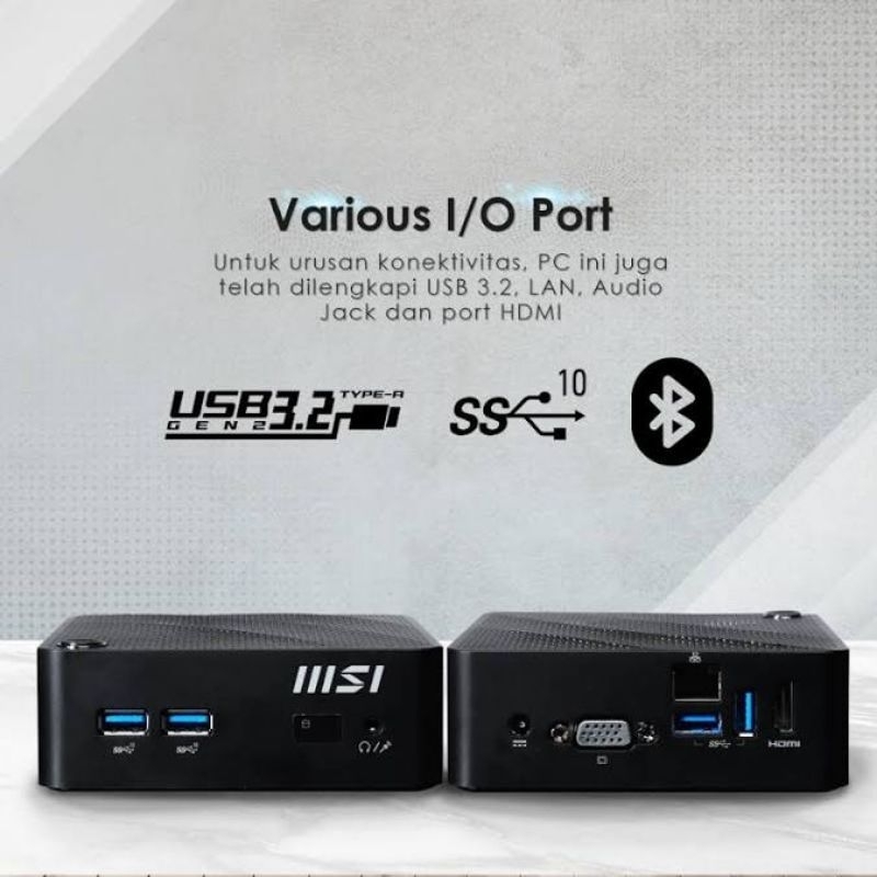 MSI CUBI N JSL MINI PC + NVME 128GB + DDR4 8GB