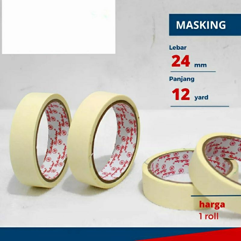 

LAKBAN KERTAS MASKING TAPE 24MM 12YARD