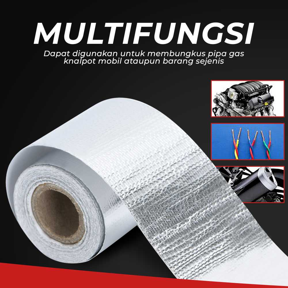 Exhaust Wrap Lakban Peredam Panas Knalpot 5 CM x 5 M - MD-1901