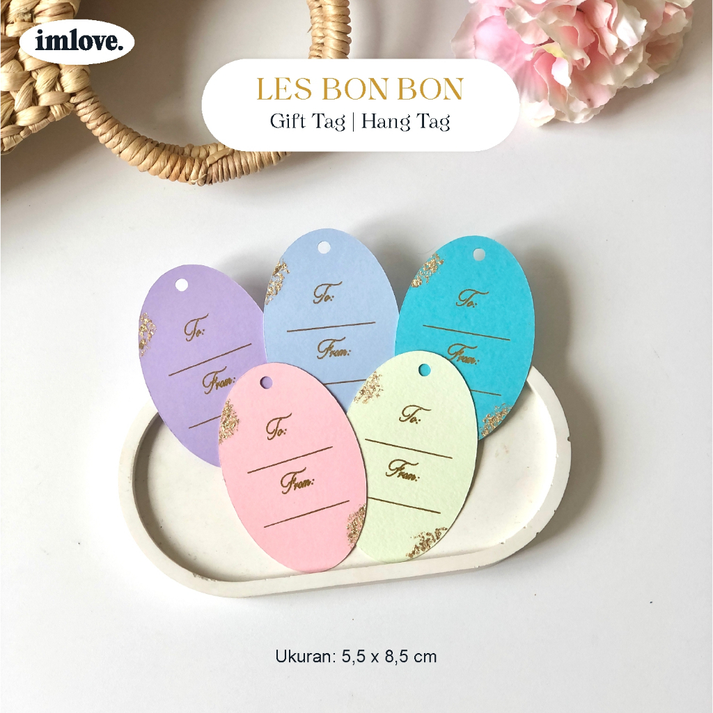 

[10 PCS] Hang Tag Blank Card Mini Kartu Ucapan To & From Thank You PASTEL