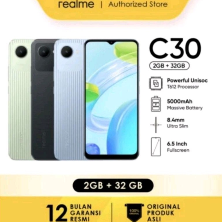 Realme C30 Ram 2/32GB l Ram 4/64GB GARANSI RESMI