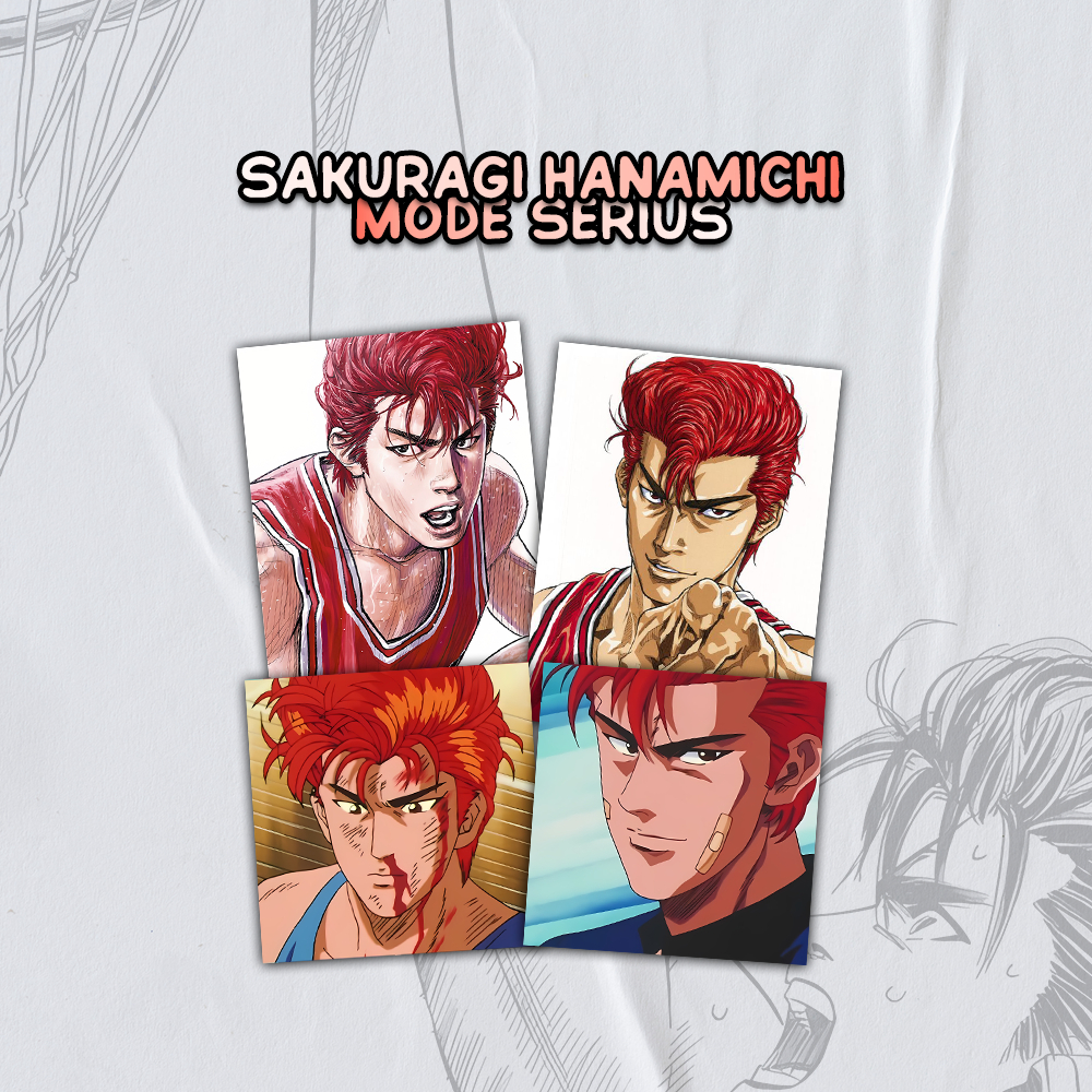 

Sticker Pack Sakuragi Hanamichi Mode Ganteng dan Serius