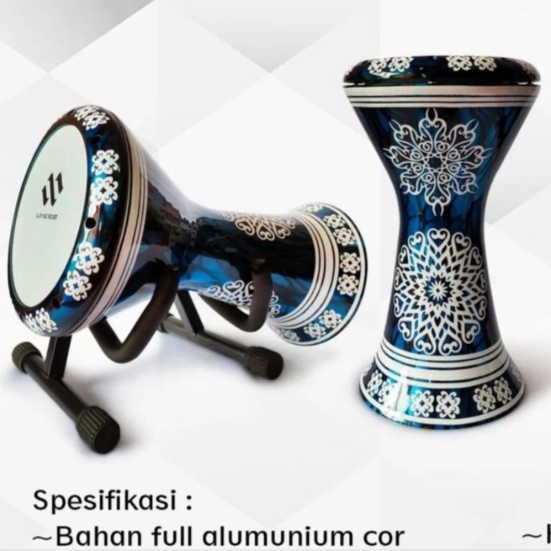 Darbuka 8 Inci Fullset Tas Kunci L Calti Darbuka Bahan Aluminum Mika Power Beat 8 inch Bergaransi