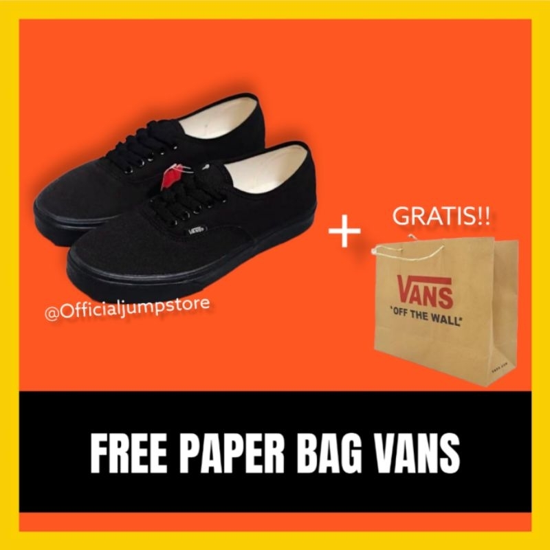 [BISA COD] VANS AUTHENTIC CLASSIC FULLBLACK IMPORT