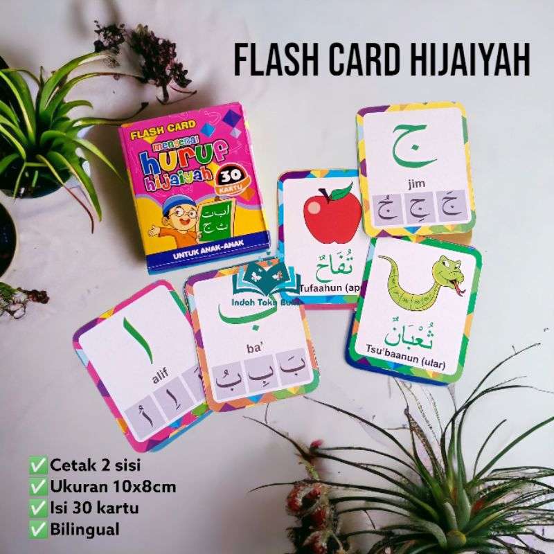 LM - Flashcard Flash Card Kartu Bermain Tebak-Tebakan Huruf Hijaiyah Bahasa Arab Murah