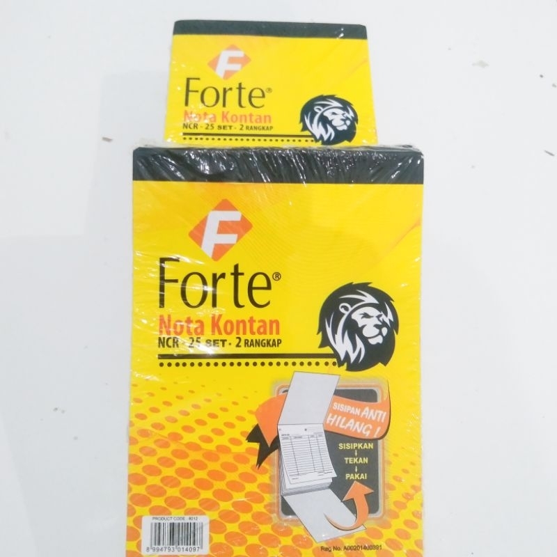 

1 pack isi 10 Nota kontan 2 rangkap Uk 10x15