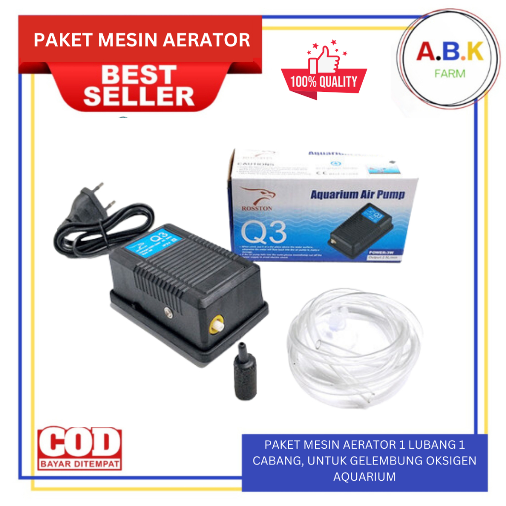 PAKET AERATOR 1 LUBANG FULL SET LENGKAP BATU AERATOR SELANG AERATOR AQUARIUM AQUASCAPE TERBAIK TERMU