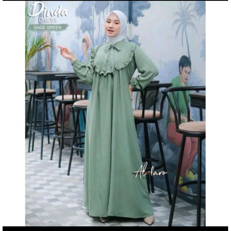 NEW/GAMIS DINDA DRES/GAMIS BAHAN CRINGKLE AIR FLOW PREMIUM/GAMIS TERBARU