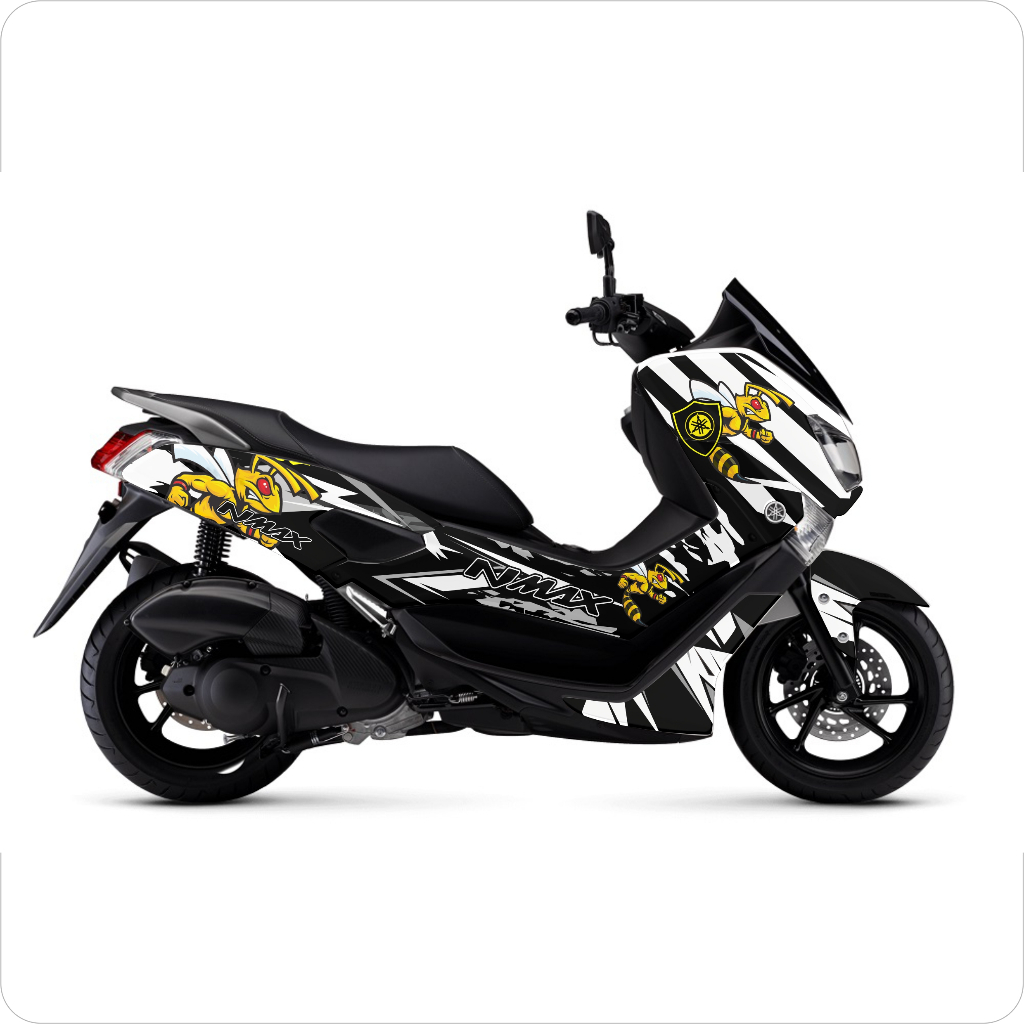 Decal Stiker Full Body motor  Nmax 2015 2016 2017 2018 2019 - Kuning Merah Putih Hornet