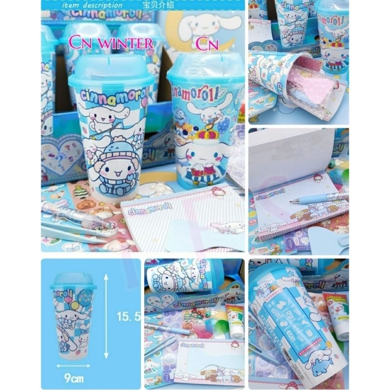 

CL Stationary set gelas notes Melody Kuromi.Cinamoroll RB9