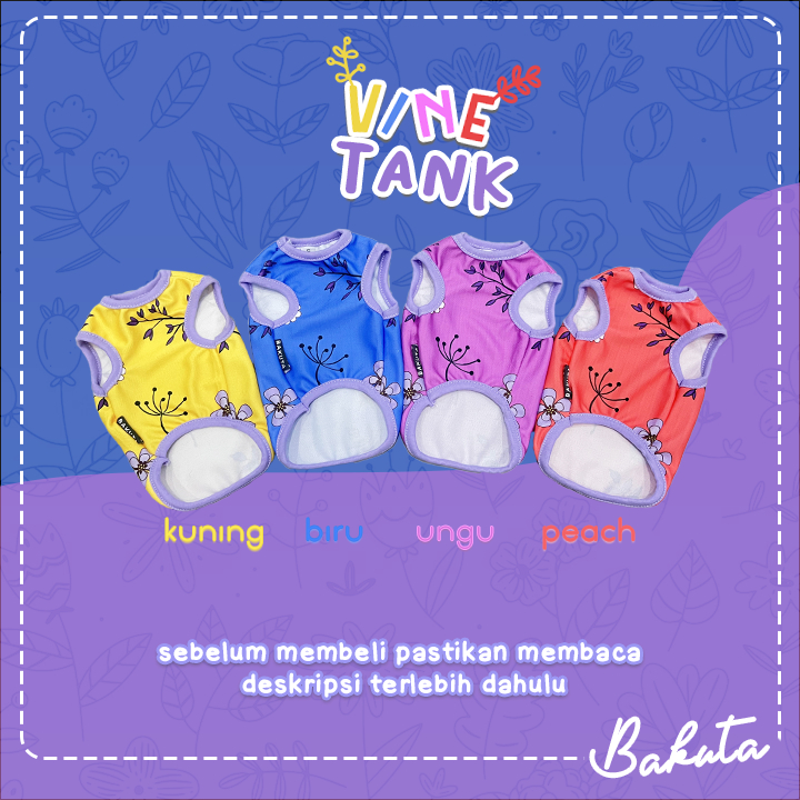 Baju Kucing Tank Edisi Vine Tank Lucu Untuk Kucing dan anjing / Baju Kucing Termurah Size XS-XXL / Baju Kucing Tangerang!