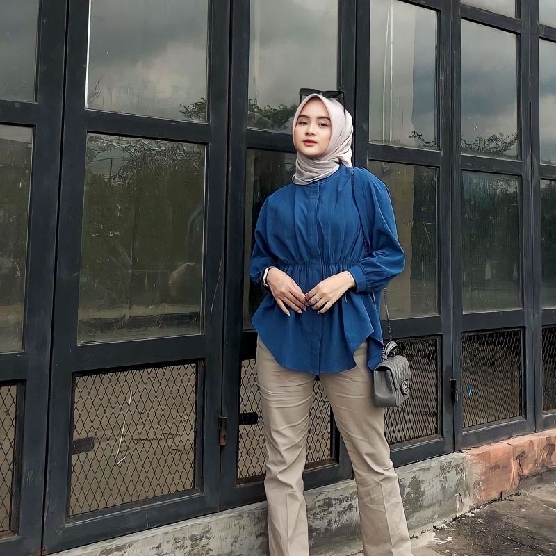 Atasan Wanita Alya Shirt Terbaru / Kemeja alya katun Polpin premium
