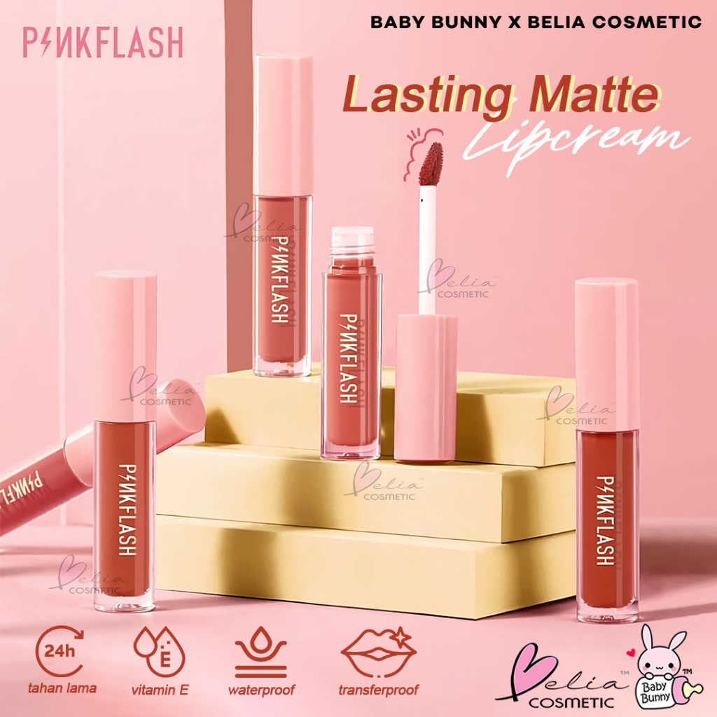 ❤ BELIA ❤ PINKFLASH Lasting Matte Lip Cream | Lipcream | Pink Flash | PF-L01 | BABY BUNNY