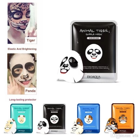 JW MASKER Binatang Tiger Panda Sheep Dog Shape Animal Face Mask-masker wajah