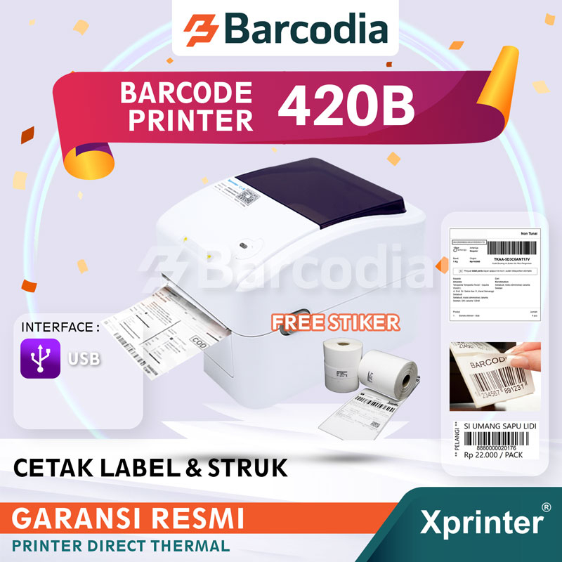 Barcode Printer Label Alamat BI-420B USB | 420B SIZE 4&quot; / 110MM - USB / Printer Resi Online