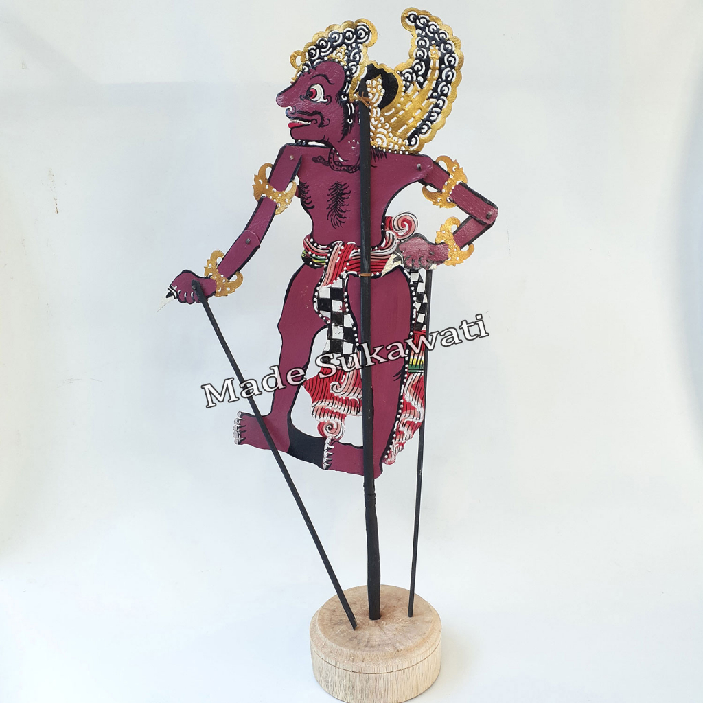 Kerajinan wayang kulit Bima Werkudara bali Hiasan dekorasi Handmade