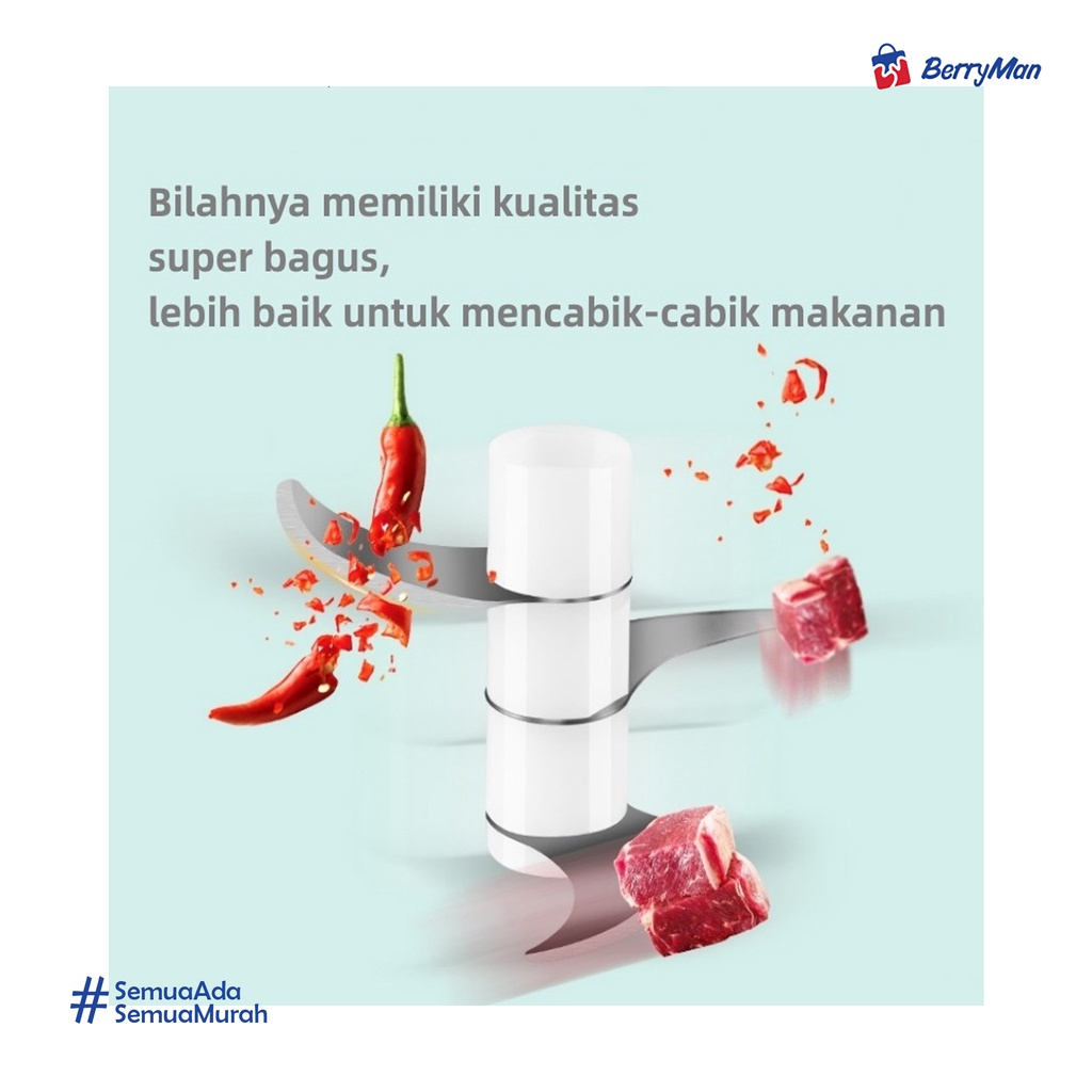 Mini Chopper blender penghalus penggiling cincang bumbu dapur portable electrik