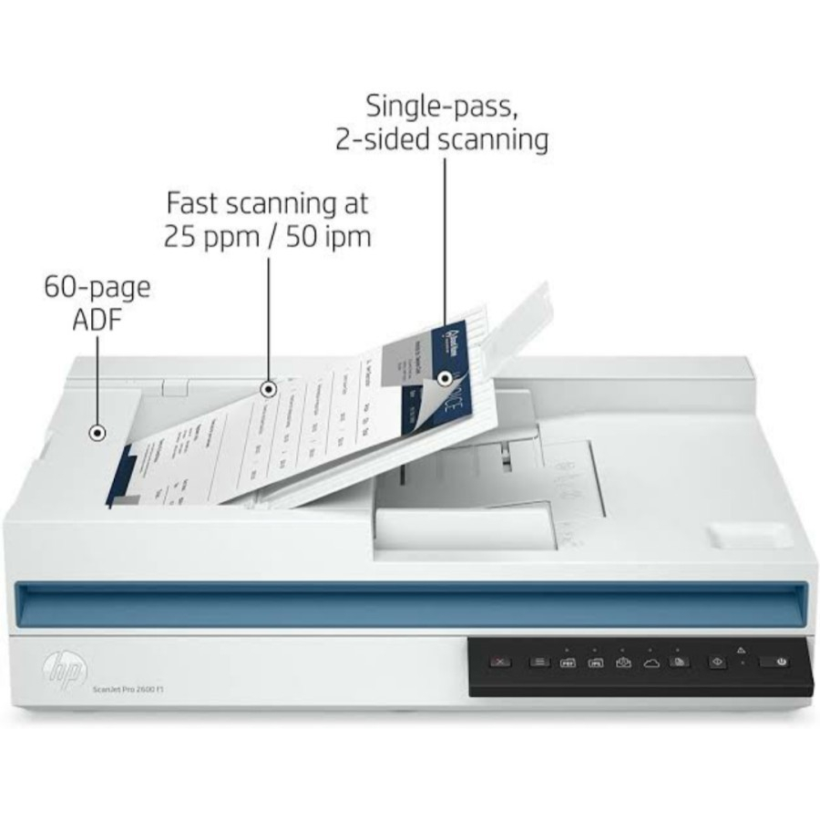 Scanner HP ScanJet Pro 2600 f1 Flatbed USB 2.0 25 ppm / 50 ipm ADF CIS