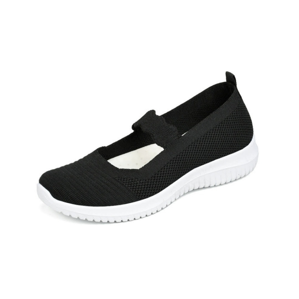 SHOEGALLERY LV0143 &quot;FREE BOX&quot; Sepatu Slip On Wanita Import Sepatu Sport Rajut Wanita Sepatu Tanpa Tali Sepatu Flat Rajut