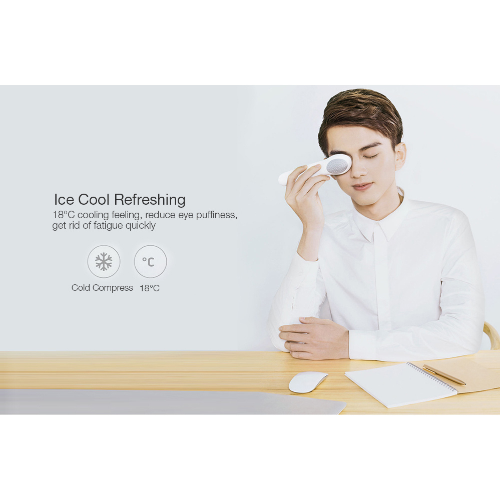 LF Lefan Alat Pijat Kompres Mata Warm &amp; Cold Eye Massager - LF-ME001 - White