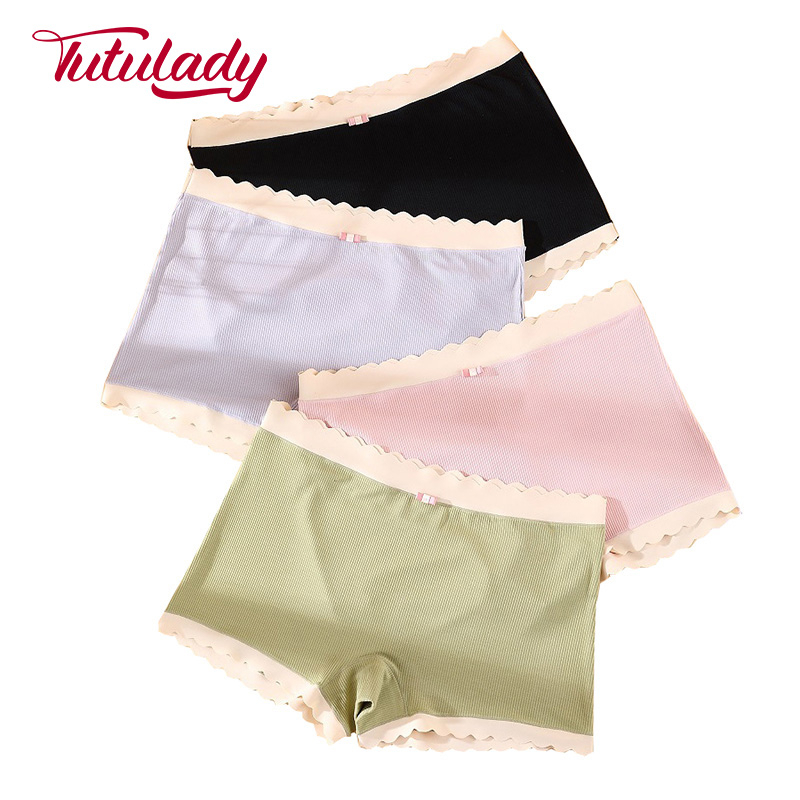 TUTULADY Wanita Celana Dalam Boxer Fashion Musim Panas Keren Besar Elastis Ukuran Besar CD