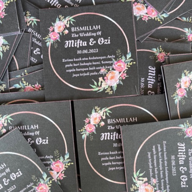 

100pcs KERTAS UCAPAN SAJA HVS / ART PAPER SOUVENIR TOKO TASYAKURAN PERNIKAHAN HAJI TANPA LUBANG