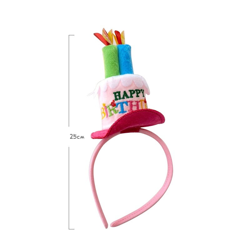 Bando Ultah Headband Birthday Cake Bandana Model Topi Kue Ulang Tahun