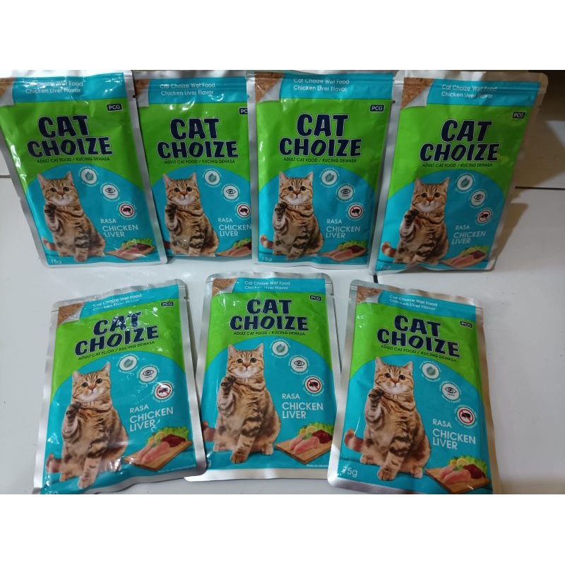 Makanan Kucing Cat choize Chicken Sachet 75gr makanan kucing wetfood adult