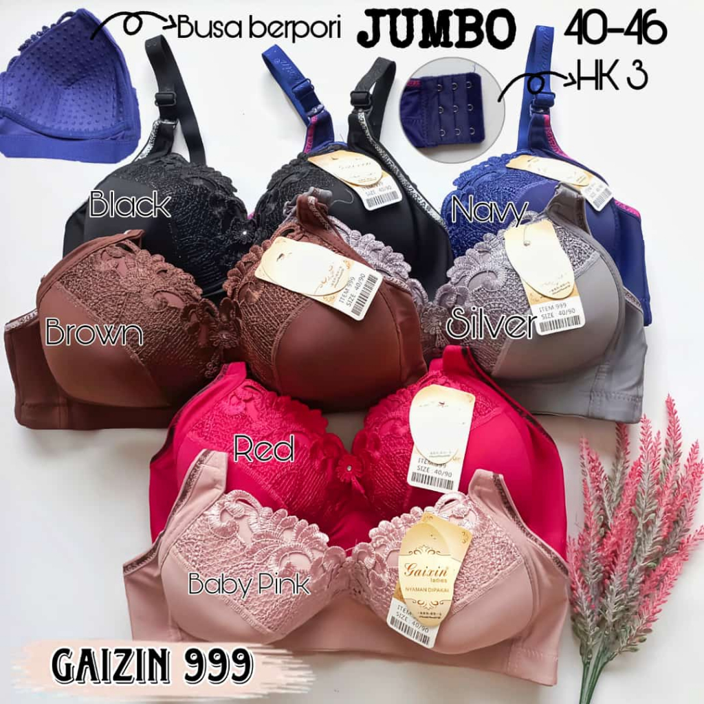 Bra Bh Jumbo Busa Tanpa Kawat Gaixin 999