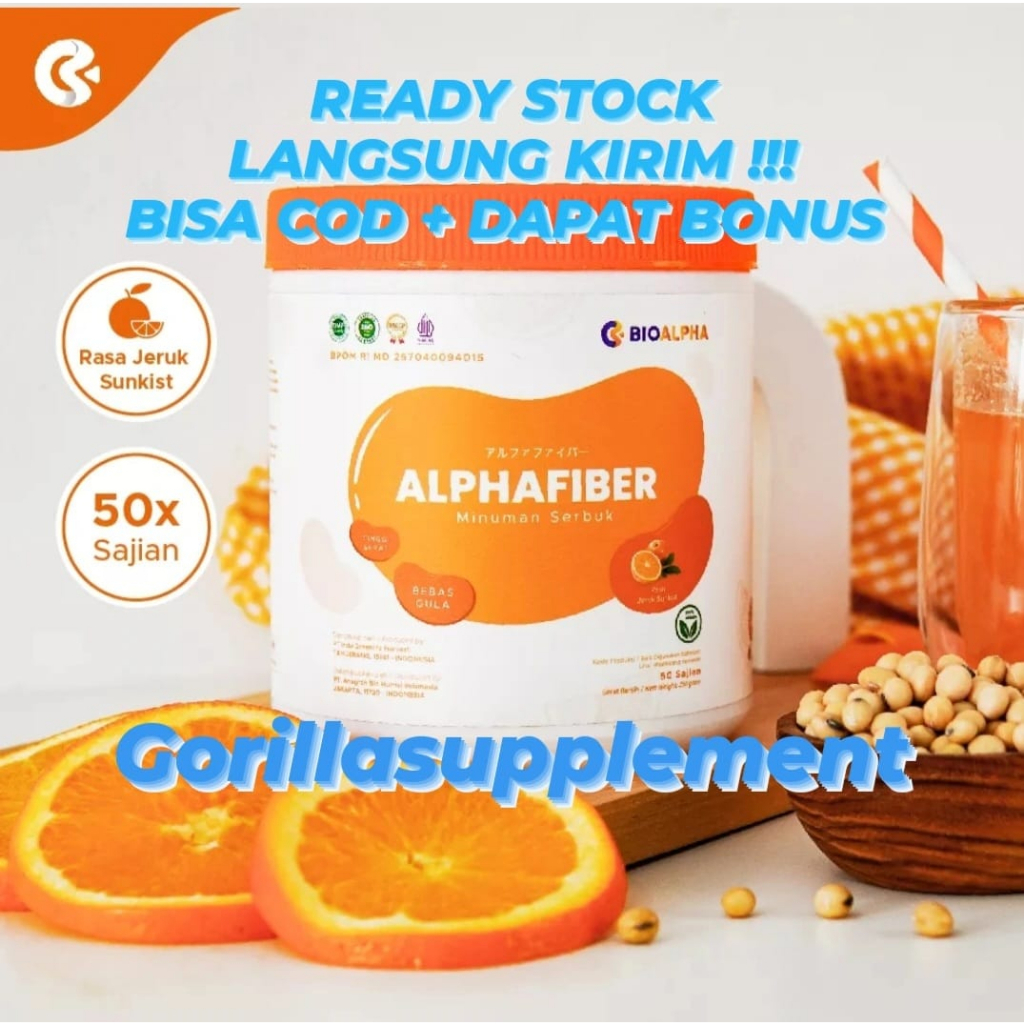 BIOALPHA AlphaFiber 250 Gram 50 Serving Saji Alpha Fiber Minuman Serat Fiber Sayur Buah Diabetes SUPLEMEN