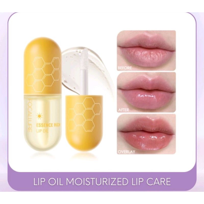 FOCALLURE Natural Lip Oil Moisturizing lip essence FA-330 BPOM Berkualitas