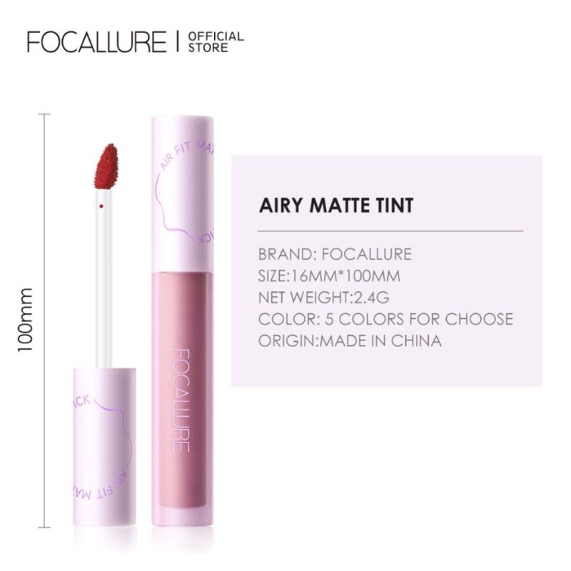 FOCALLURE Air fit matte liquid lipstik lip tint FA-417 BPOM Berkualitas
