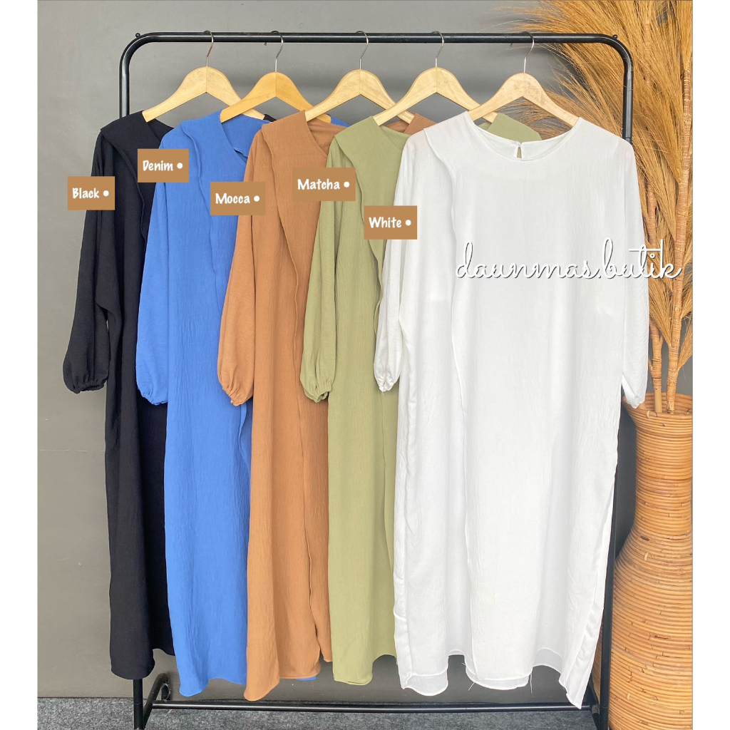 1KG MUAT 4PCS | MECCA TUNIK AIRFLOW CRINKLE HITS OOTD FASHION WANITA SELEBGRAM