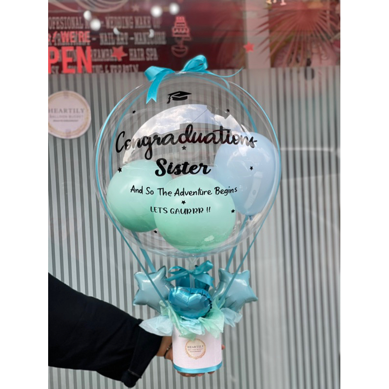 [READY JAKARTA 1HARI JADI] Buket Balon Balloon Bucket Graduations Happy Birthday with Flower and Sna