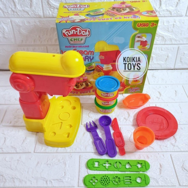 

Jual Mainan edukasi fun doh mainan factory Diskon lilin ice cream anak fun doh