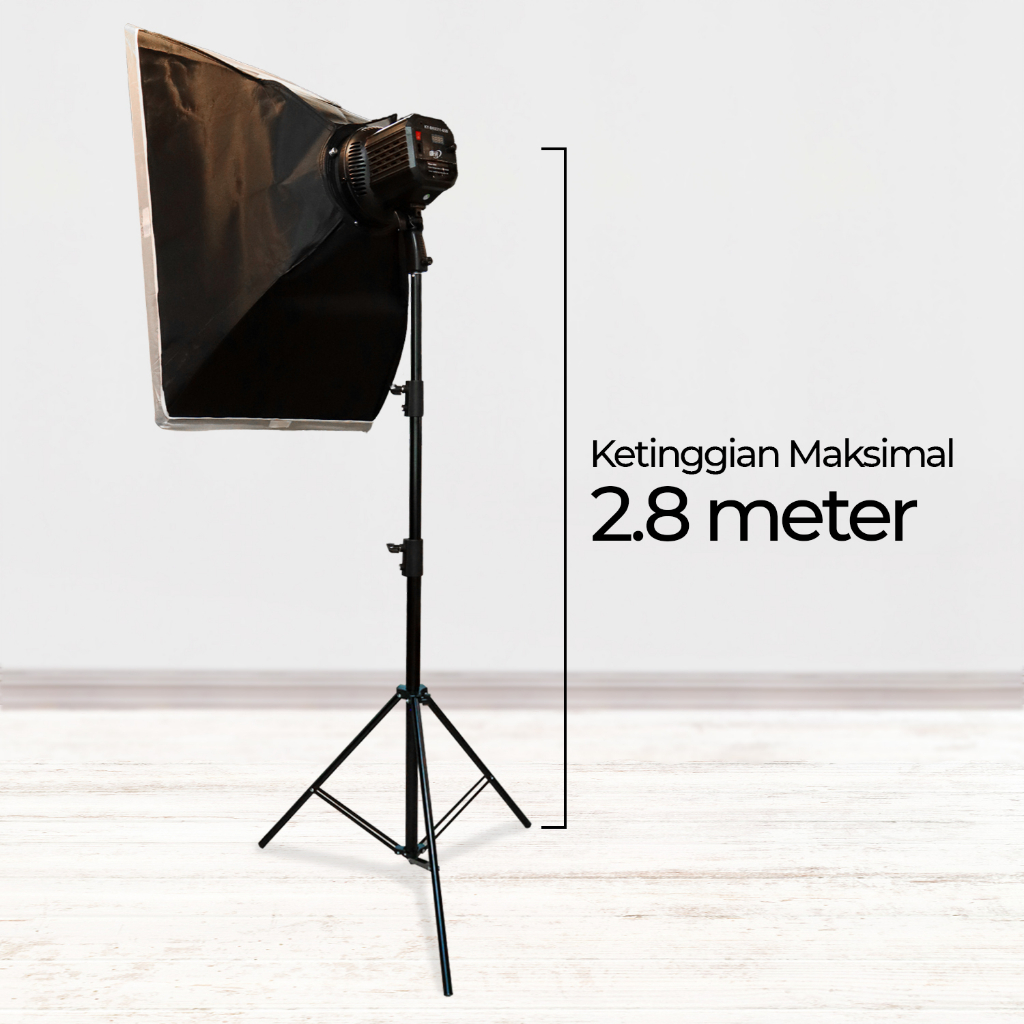 Softbox Split Plastic Three Color 100W with Tripod - KY-BK0311-65B - Black