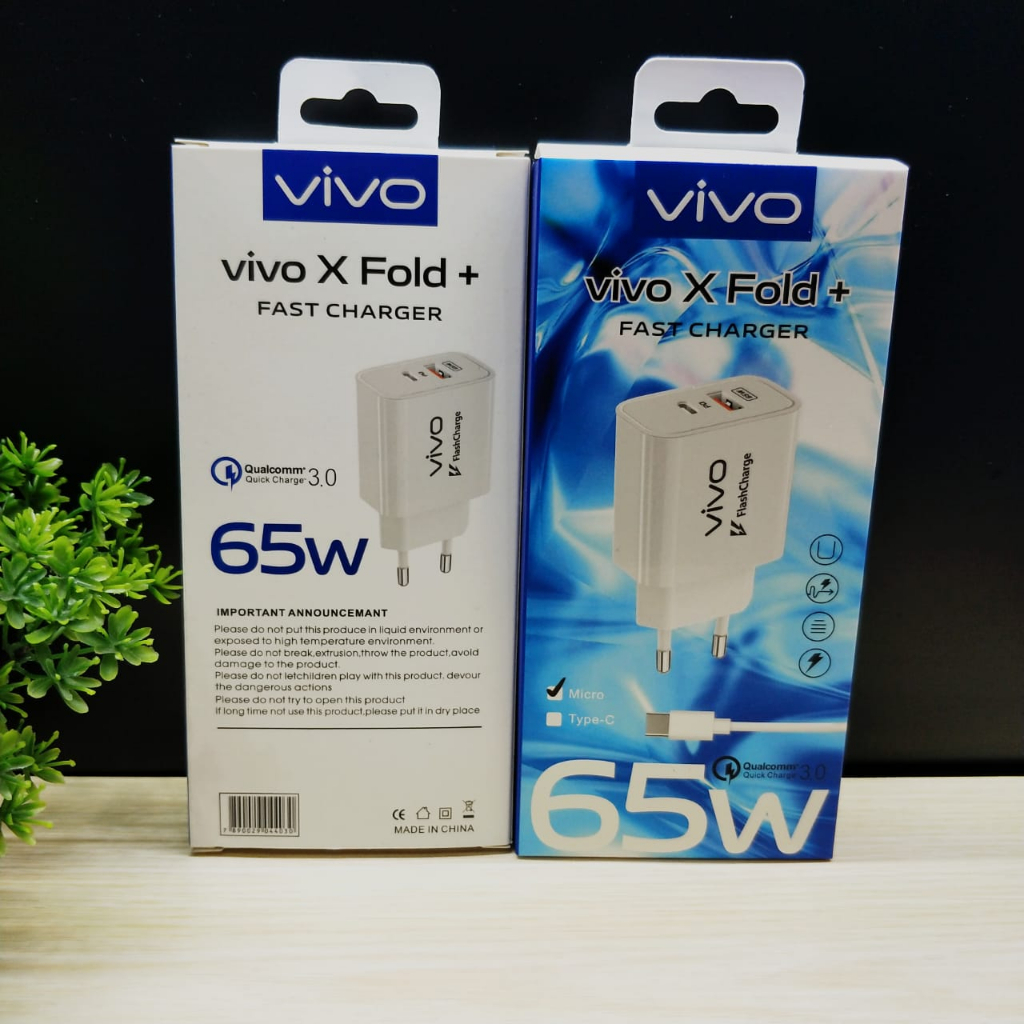 CHARGER VIVO 20W FAST CHARGING V8 MICRO TYPE C QC 3.0 VIVO X FOLD + Charger PD 20W QC3.0 Fast Charging Adaptor Type-C BY.SULTAN ROXY