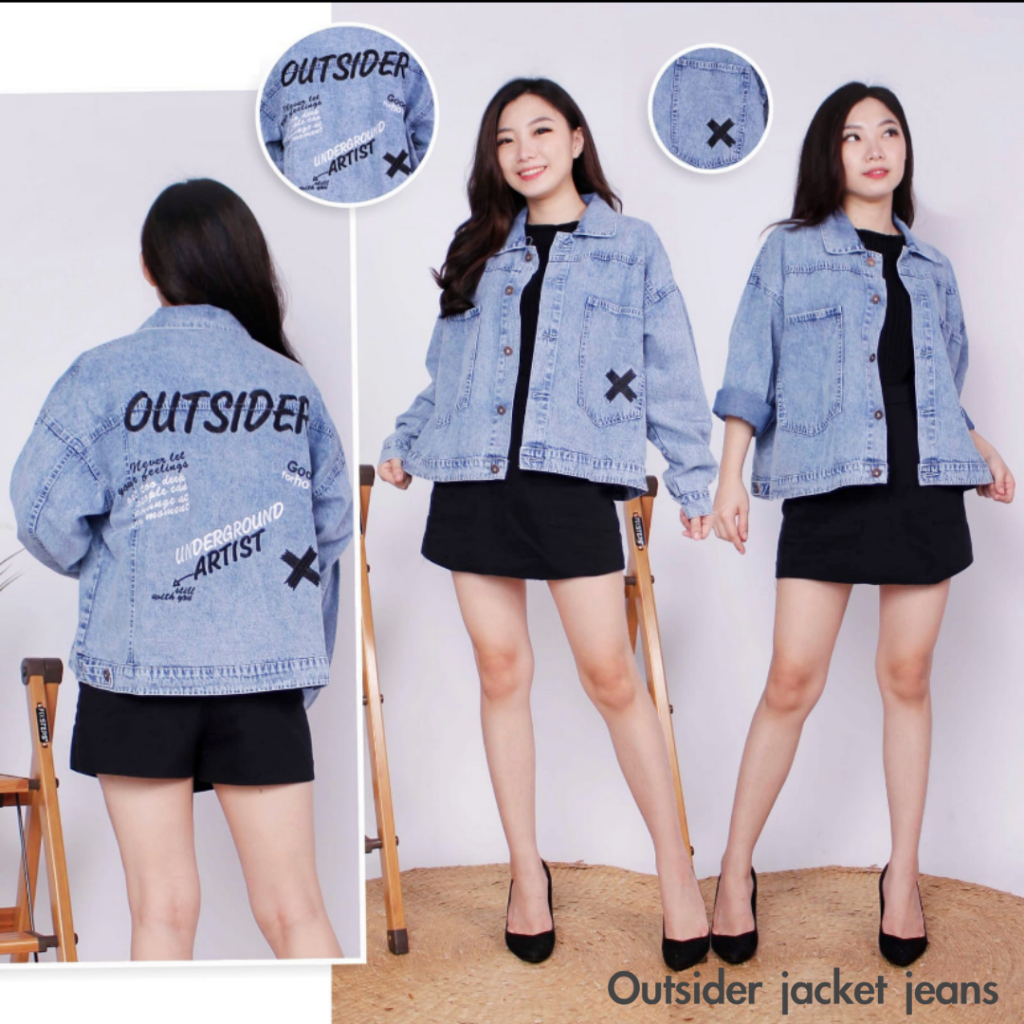 Outsider jacket jeans wanita by Genijeans