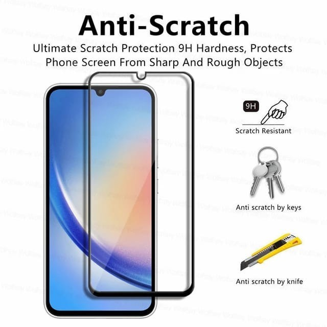 SAMSUNG A54 A34 A24 A14 5G 4G A02 A02s A03 A03s A04 A04s TEMPERED GLASS FULL COVER