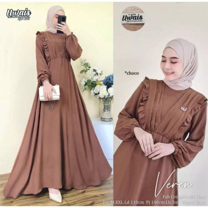 Gamis cringkel veren bahan cringkel airflow ld 110