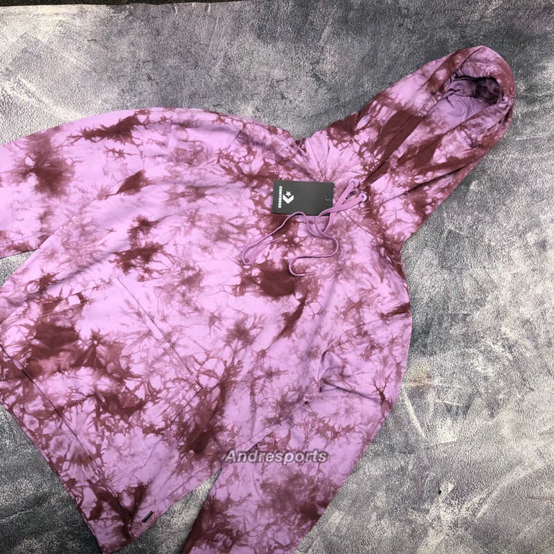 Converse Unisex Go-To Dyed Pullover Hoodie - Violet Black