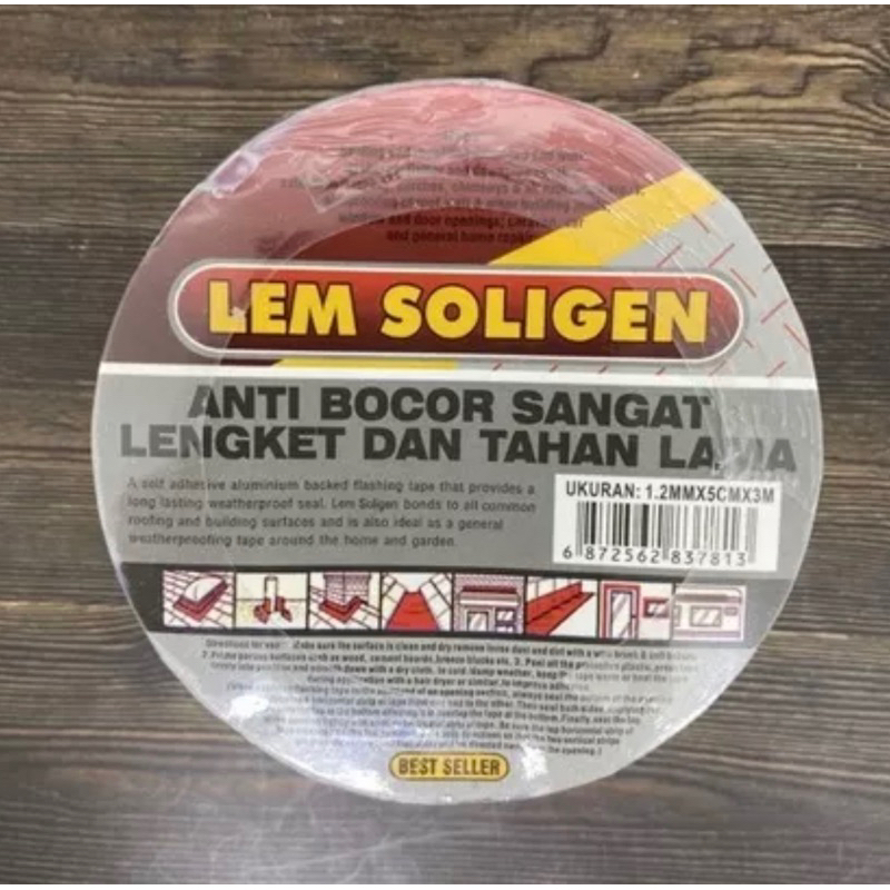 Lem Seng Soligen / Lem Talang / Lem Anti Bocor / Tambal Seng / Lem Toren / Genteng / Aluminium