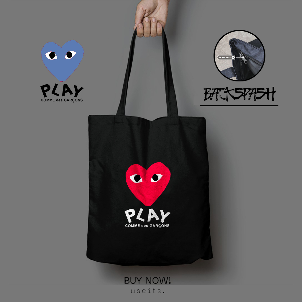 Totebag Tas CDG Comme Des Garcons Pria Wanita - CDG