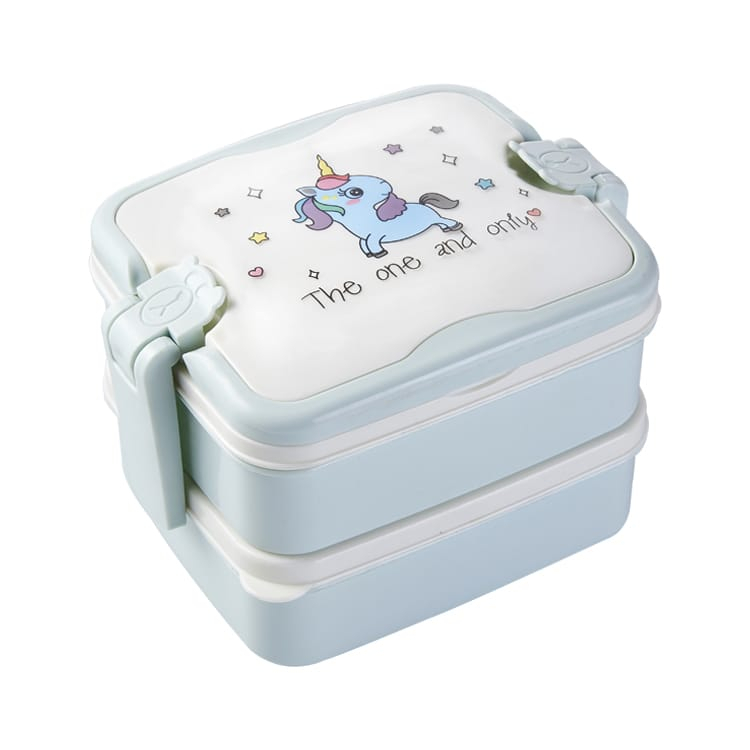 TOKO21 &quot;&quot;KOTAK BEKAL/LUNCH BOX 2 SUSUN UNICORN FOOD GRADE KODE 6301&quot;&quot;