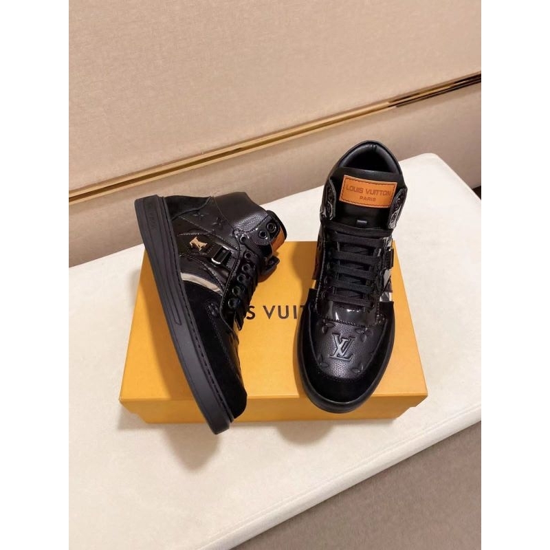 sneaker boots lv mirror quality sepatu pria kulit shoes cowo high end terbaru