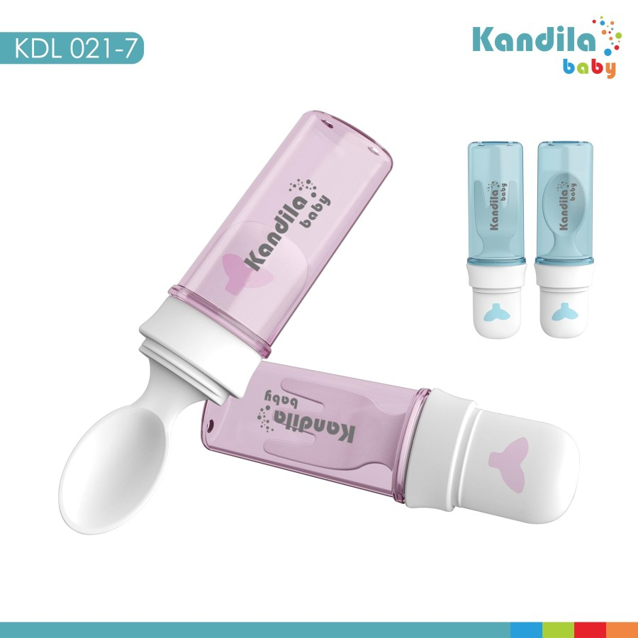 Sendok Makan Bayi Anak Kandila Cute &amp; Portable Fork &amp; Spoon / KDL 021-7